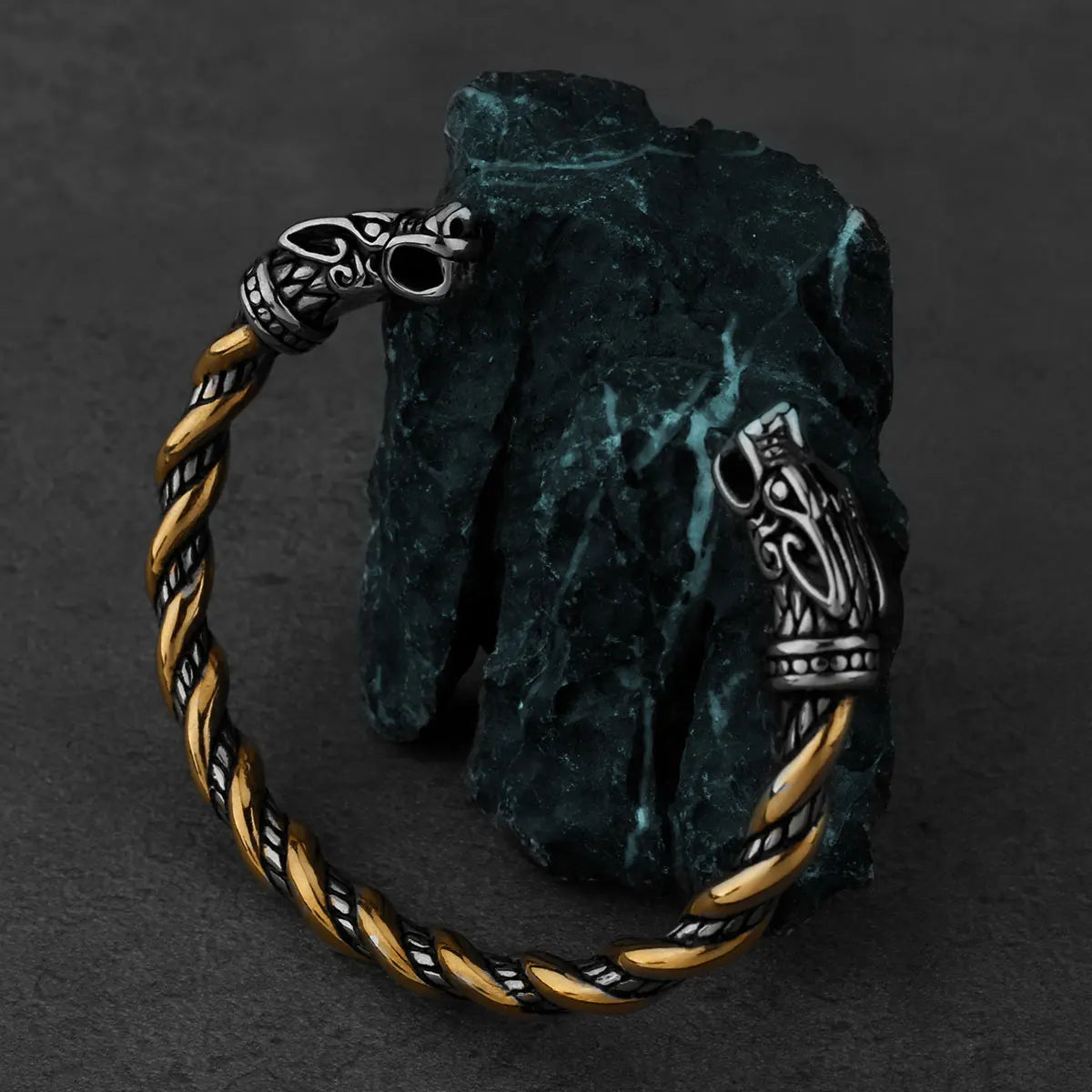 Viking Faucet Tricolor Optional Cuff Bracelet Stainless Steel Fashion Trend Wedding Gift Men's Jewelry Wholesale