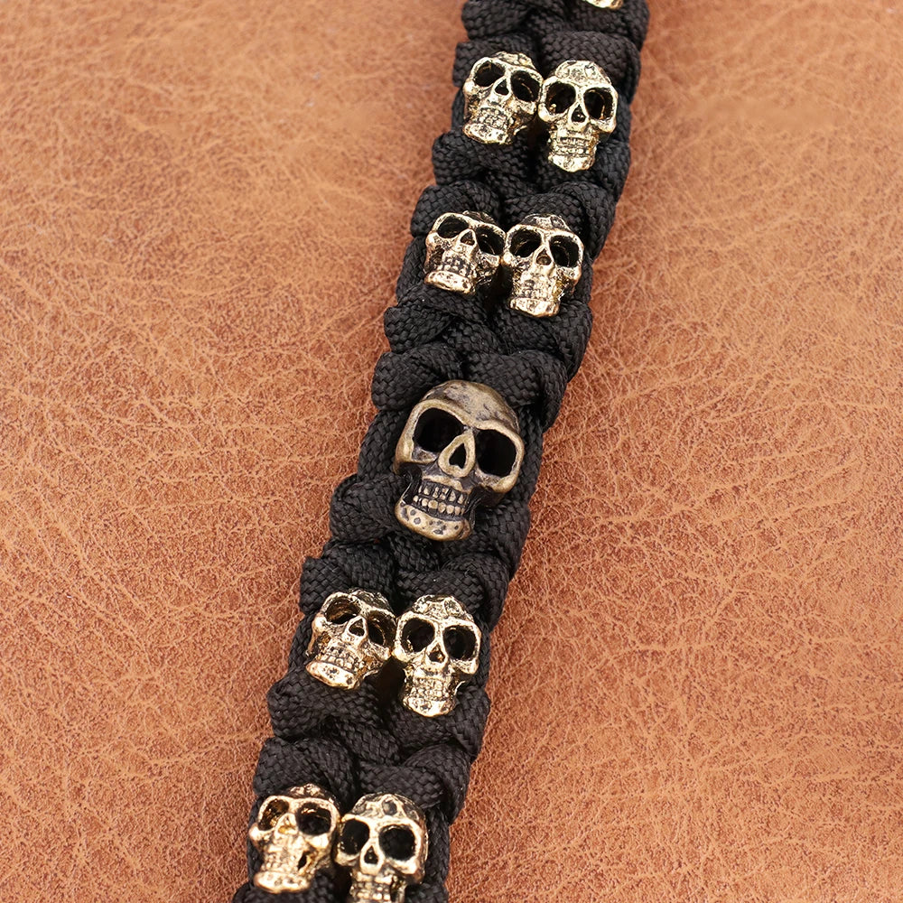 Men's Skull Rope Bracelet Set