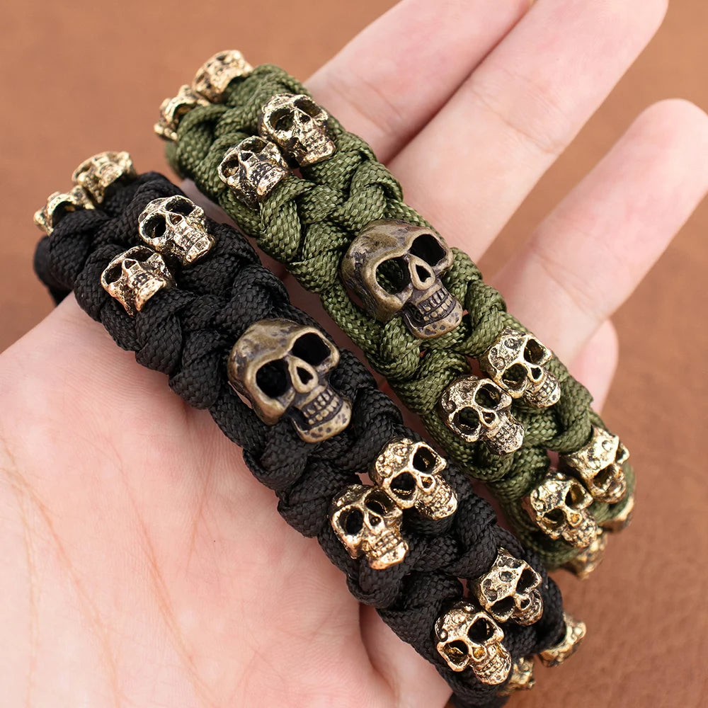 Men's Skull Rope Bracelet Set