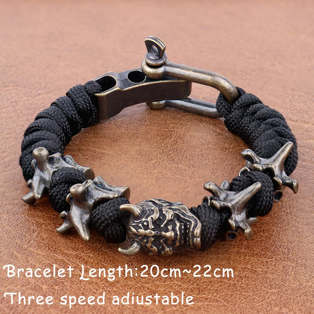 Men's Skull Rope Bracelet Set