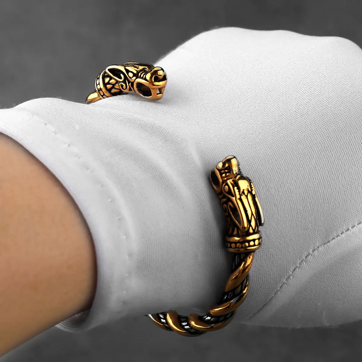 Viking Faucet Tricolor Optional Cuff Bracelet Stainless Steel Fashion Trend Wedding Gift Men's Jewelry Wholesale
